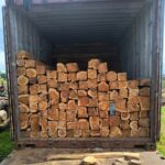 GHANA (AFRICA ) TEAK WOOD ROUGH SQUARE