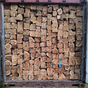 GHANA (AFRICA ) TEAK WOOD ROUGH SQUARE